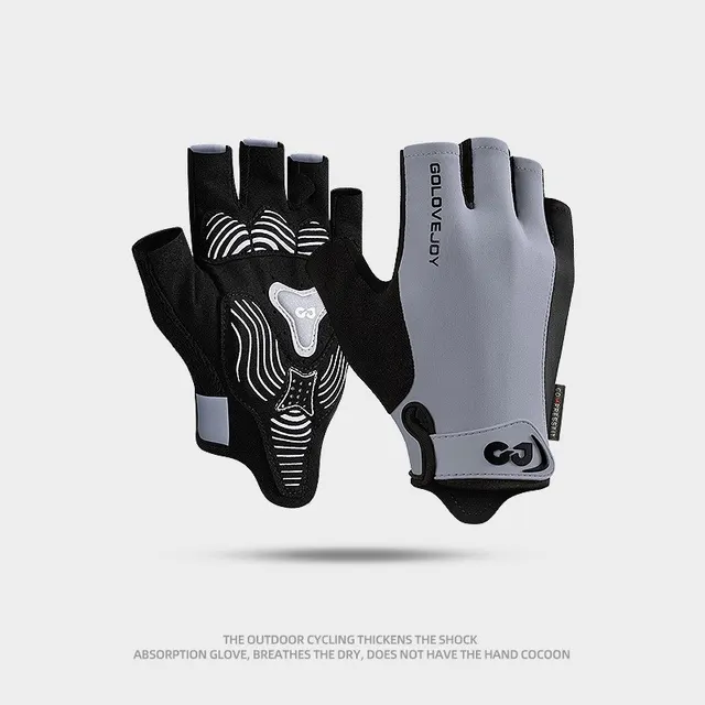 Cycling Gloves Half Finger Outdoor Mountain Bike Shock Absorption Non slip Breathable Xg81 Frost And Fog Gray - Shop at LoveMi