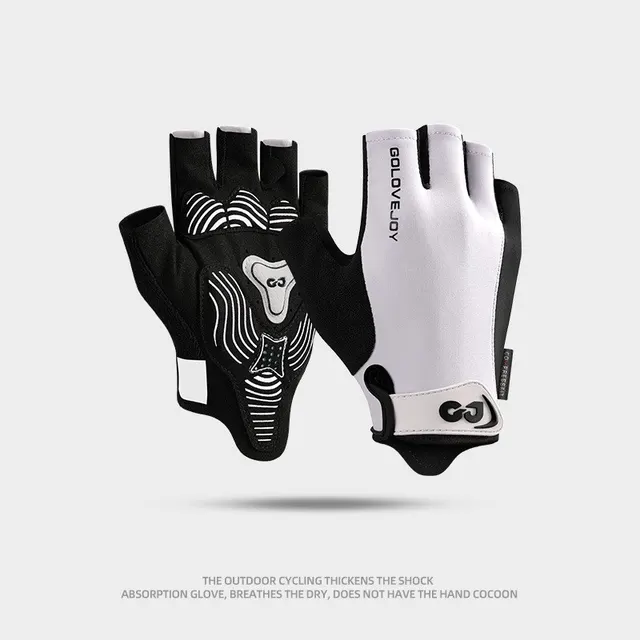 Cycling Gloves Half Finger Outdoor Mountain Bike Shock Absorption Non slip Breathable Xg81 Snow Peak White - Shop at LoveMi