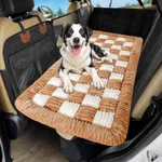 Thickened Cushion Car Plush Car Mat - Same Color Edge Coffee - View 1