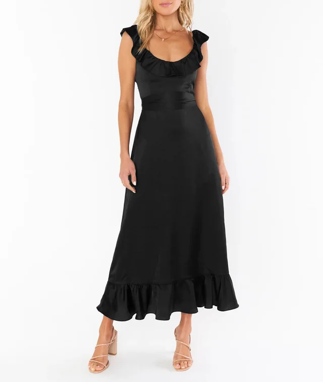 Lace up Dress Women's Clothing Formal Dress Black - Shop at LoveMi
