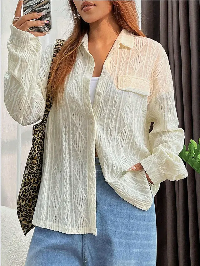 Coat Loose Outer Wear Women's Shirt Loose Apricot - Shop at LoveMi