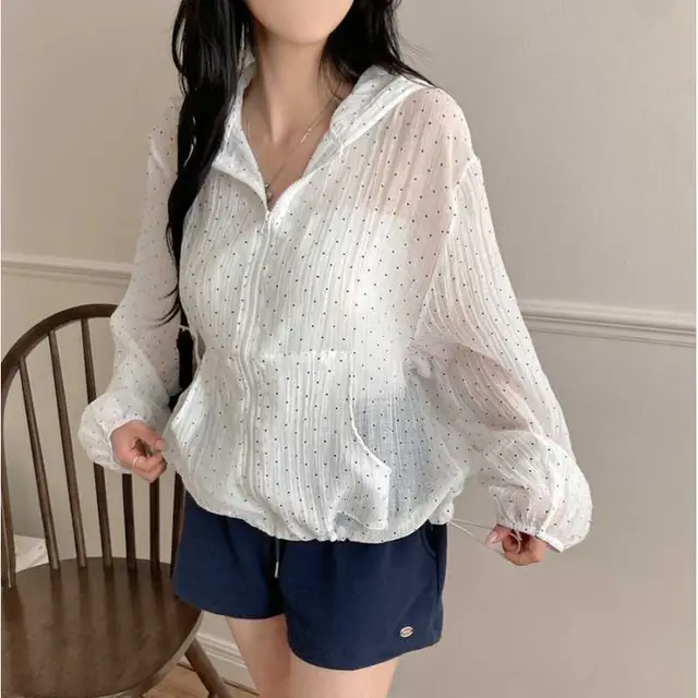 Lace Cool Sun Protection Air conditioner Coat White - Shop at LoveMi