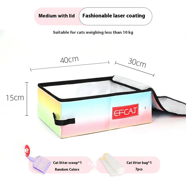 Folding Litter Box Fully Enclosed Temporary Travel Color - Shop at LoveMi