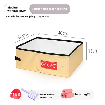 Folding Litter Box Fully Enclosed Temporary Travel Gold - Shop at LoveMi