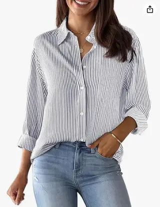European And American Trendy Shirt Striped Pattern Printed 3D Shirt - 11Color