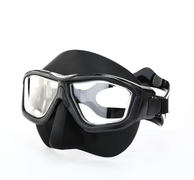 Professional Anti fog Big Box Glasses Head Free Diving Black - Shop at LoveMi