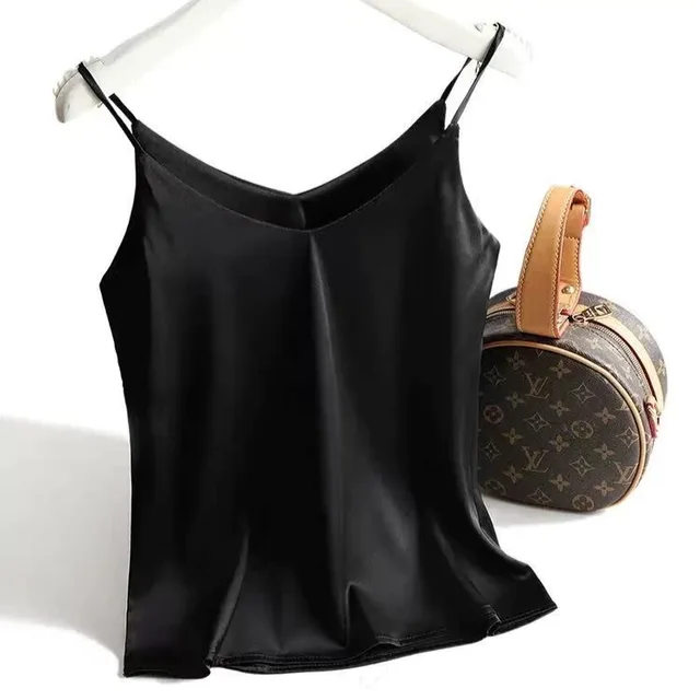 Italian Camisole Women's V neck Brace Basic White Vest Black - Shop at LoveMi
