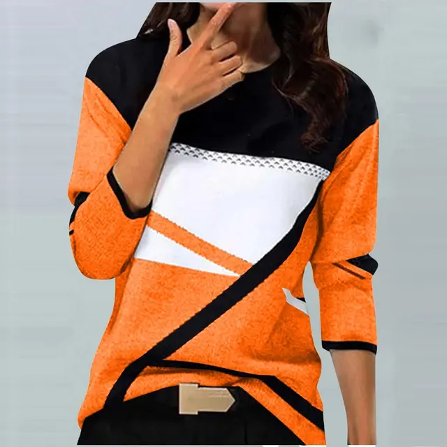 Casual Striped Long Sleeve Round Neck T shirt Wa28Wa28Zn250111Y022 - Shop at LoveMi