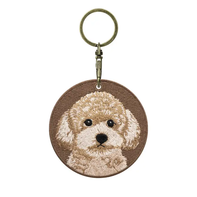 Double Sided Embroidery Pendant Cute Pet Dog Peripheral Keychain Handbag Pendant Vip - Shop at LoveMi