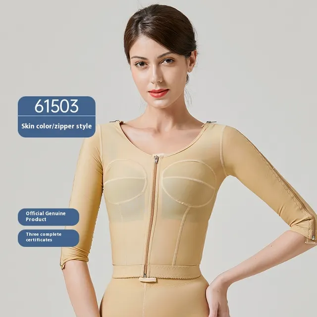 Postoperative Fixing Band Arm Corset Body Shaping Clothes After Body Fat Absorption Skin Color Arm Zipper - Shop at LoveMi
