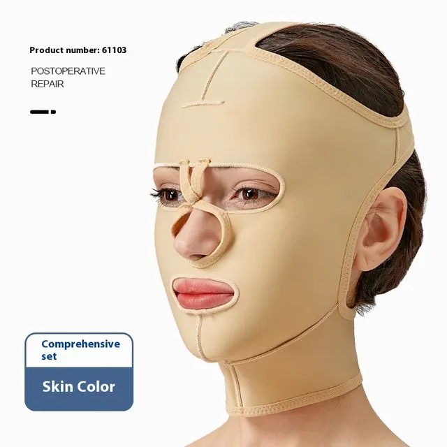 Postoperative Compression Elastic Bandage Shaping Headgear Jaw Lifting Band Skin Color - Shop at LoveMi