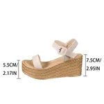 New Platform Platform Suede Women's Platform Wedge Platform Sandals - Beige