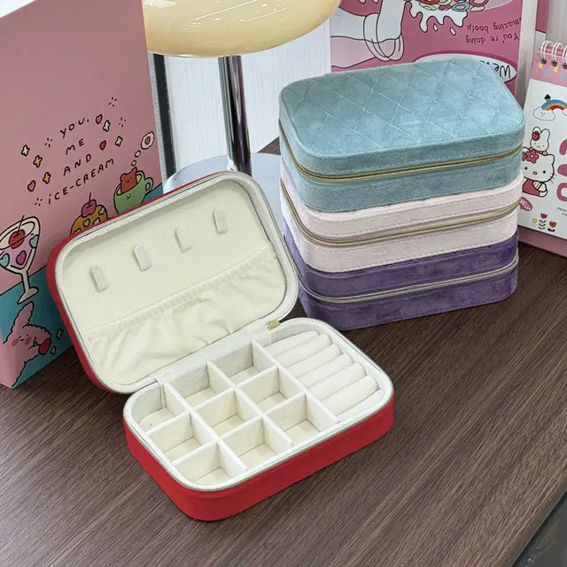 Simple Fashion Personality Portable Jewelry Box Rose Red - Shop at LoveMi