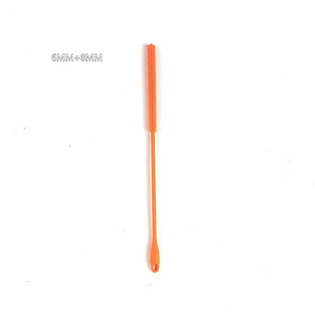 Silicone High Density Soft Wool Straw Cleaning Brush Orange - Shop at LoveMi