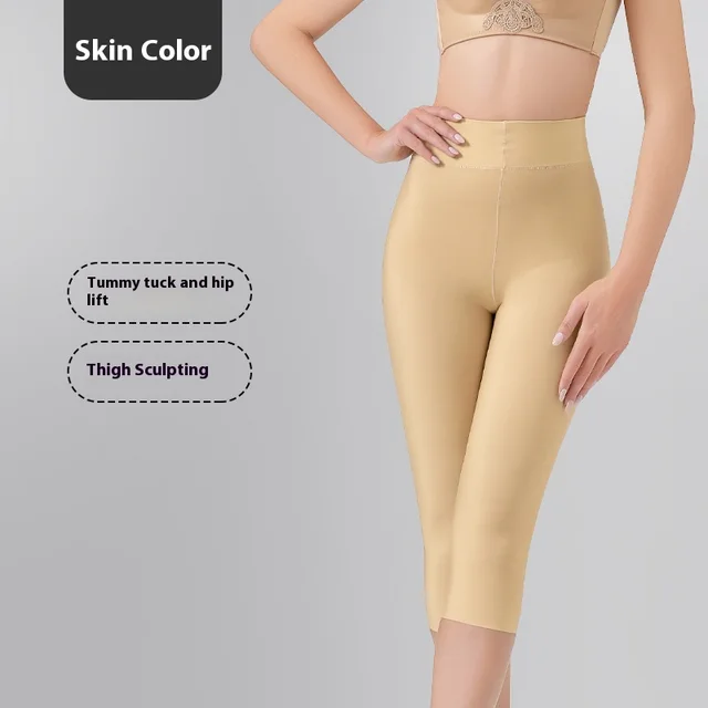 New Body Shaping Wide Leg Pants After Liposuction Leg shaping Pants High Waisted Tuck Pants Skin Color - Shop at LoveMi