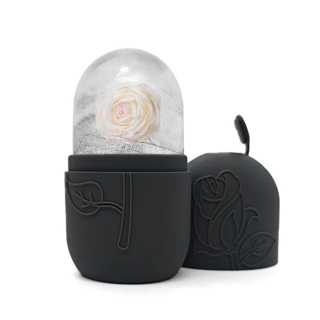 Facial Ice Tray Massager Facial Roller For Relieving Puffiness Black - Shop at LoveMi