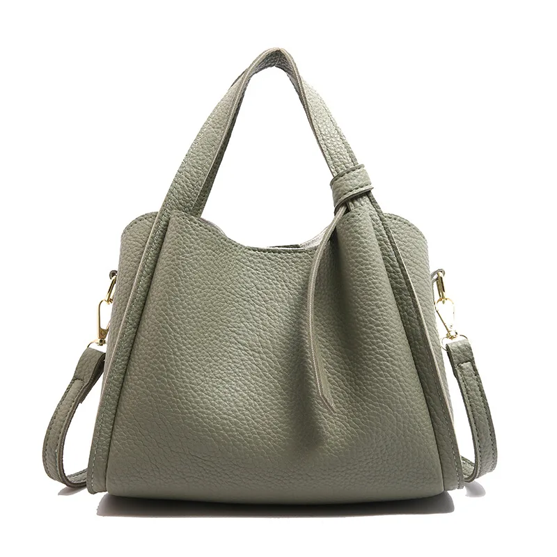 Korean Style Ins New Style Personalized Simple One shoulder Underarm Bucket Bag Vegetable Basket Retro Crossbody Bag Green - Shop at LoveMi