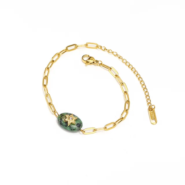 Retro Titanium Steel Plated 18K Gold Titanium Steel Bracelets Female Gold - Shop at LoveMi