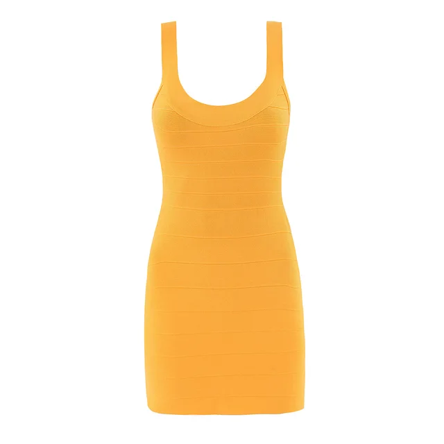 Women's Fashion High Elastic Waist Knitted Dress Orange - Shop at LoveMi