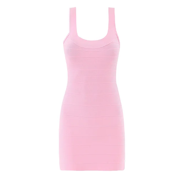 Women's Fashion High Elastic Waist Knitted Dress Pink - Shop at LoveMi