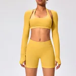 Wear A Sports Waistcoat With A Long-sleeved Shawl - Peach Sorbet-Xs - View 1