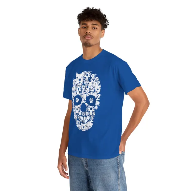 T shirt Men And Women Couple Solid Color White Printing Royal - Shop at LoveMi