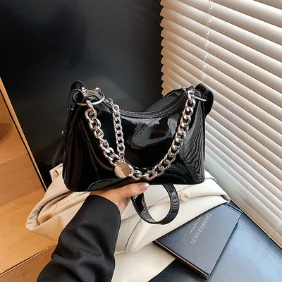 High end Western Style Underarm All match Special interest Design One shoulder Crossbody Bag Black - Shop at LoveMi