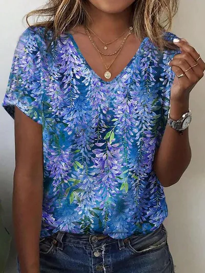 European And American Style Casual Women's Commuter Elegant V neck Short Sleeve Vtzh240410Huaa01 - Shop at LoveMi