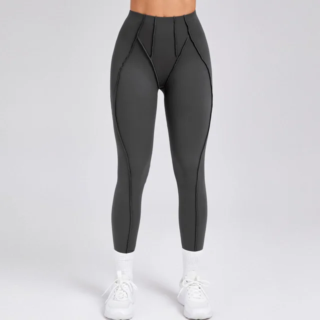 Women's Personalized Fitness Pants Tight Trousers Carbon Gray - Shop at LoveMi