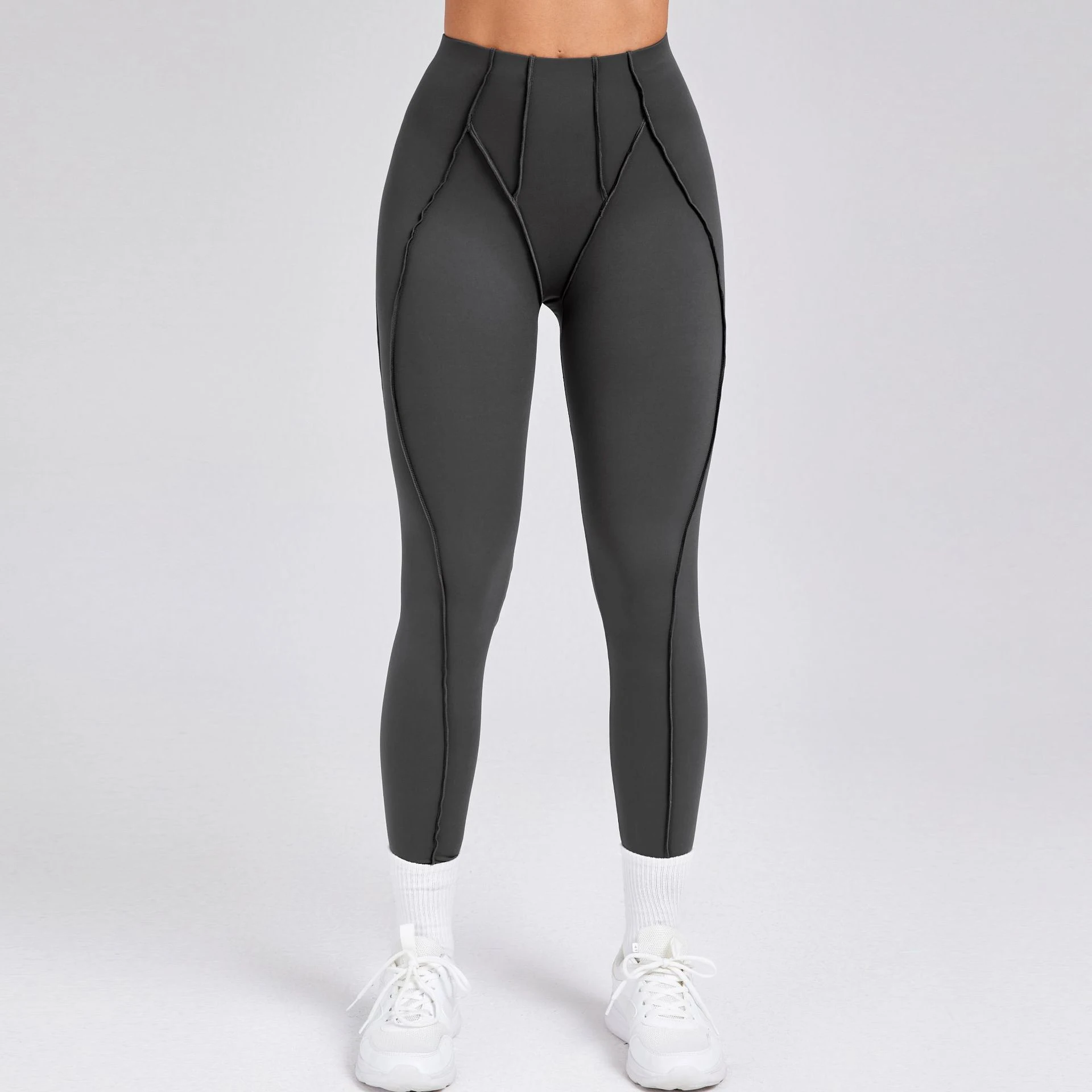 Women's Personalized Fitness Pants Tight Trousers - Carbon Gray