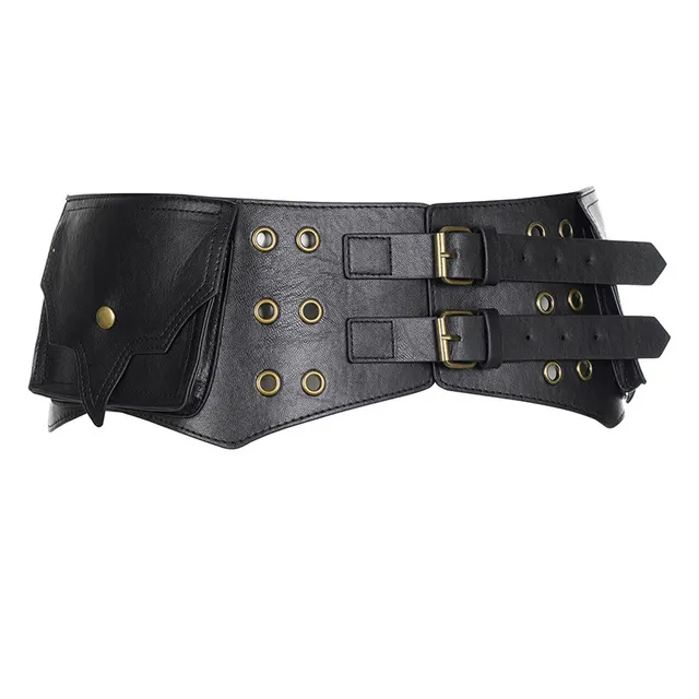 Heavy Industry Adjustable Belt Waist Bag Waste Soil Style Clothing Matching Belt Black - Shop at LoveMi