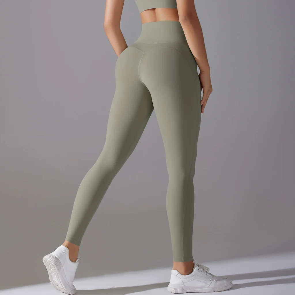 Internet Celebrity High Waist Hip Lift Nude Feel Hot Pants Yoga Pants Women - Carbon Dust Color - View 1