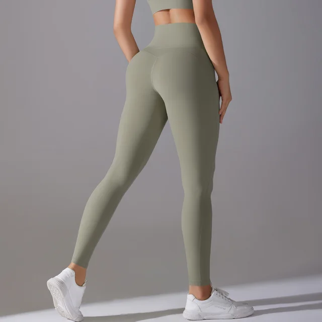 Internet Celebrity High Waist Hip Lift Nude Feel Hot Pants Yoga Pants Women Carbon Dust Color - Shop at LoveMi