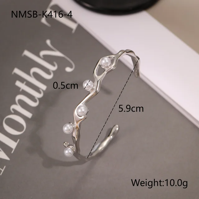 European And American Ins Fashion Design Stainless Steel Bracelet Opening Bracelet Nmsb K4164 - Shop at LoveMi