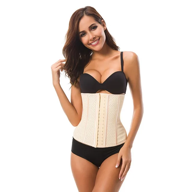 Breathable Sports Fitness Corset Belly Contracting Waist Shaping Skin Color - Shop at LoveMi