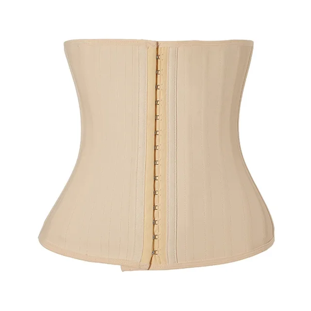 Violently Sweat Waist Shaping Belt 25 Steel Rib Rubber Corset Skin Color - Shop at LoveMi