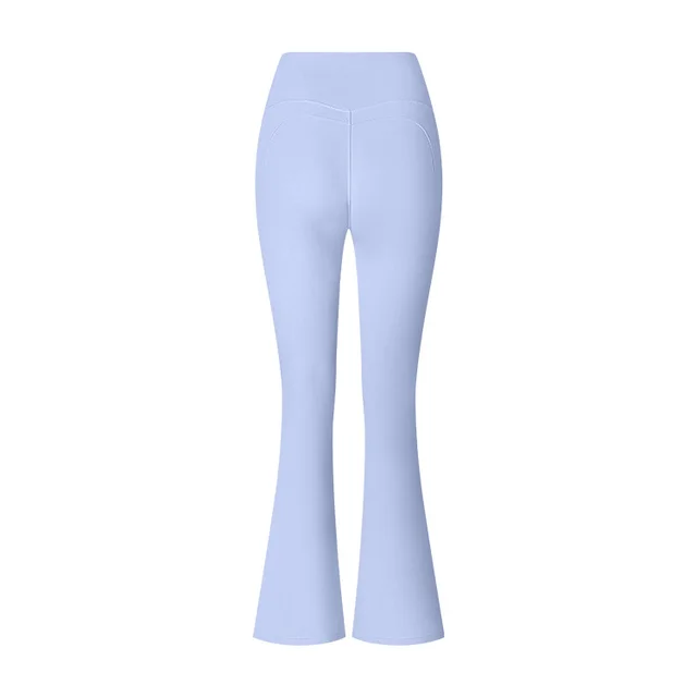 Flared Pants Solid Color Sports Long sleeve Suit Cool Blue - Shop at LoveMi