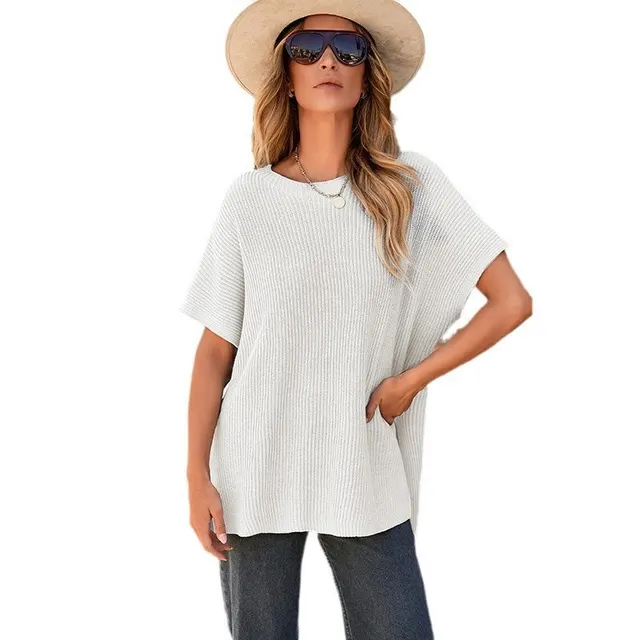 Casual Loose Shoulder Short Sleeved Top Lc277051P1 - Shop at LoveMi