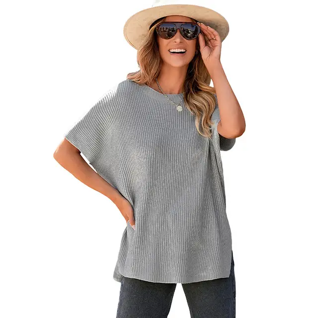 Casual Loose Shoulder Short Sleeved Top Lc277051P11 - Shop at LoveMi