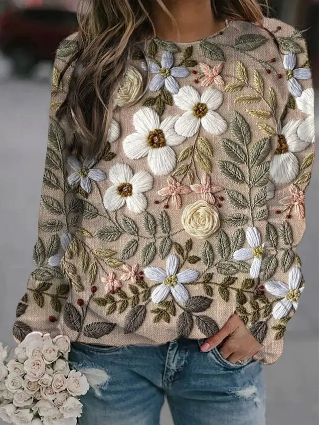 Women's Christmas Street Fashion Round neck Shirt Top Yp231114143010 - Shop at LoveMi