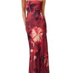 Tube Top Fashion Printing Elegant Dress - Color - View 1