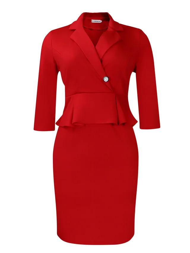 OL OL Slimming Plus Size African Dress Red - Shop at LoveMi