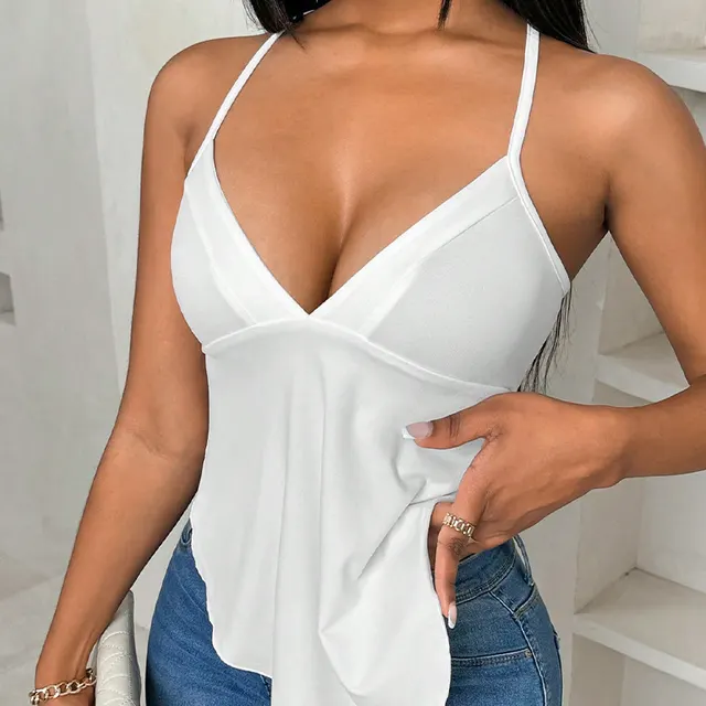 Summer New European And American Strap Top Sexy Vest White - Shop at LoveMi