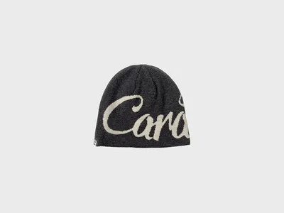 American Street Letter Jacquard Double sided Wear Knitted Hat Dark Gray - Shop at LoveMi