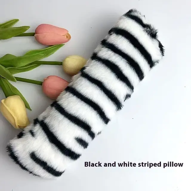 Popular Plush Colorful Stripe Pet Pillow Black And White Stripes Mint - Shop at LoveMi
