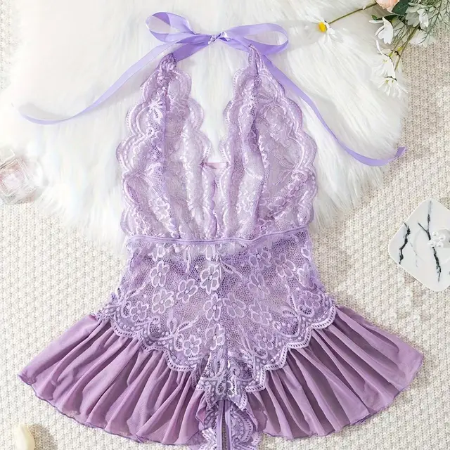 Charming Fairy Spaghetti strap Nightdress Sexy Lavender Purple - Shop at LoveMi