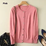 Mink Fur Cardigan Sweater Coat - Pink Color