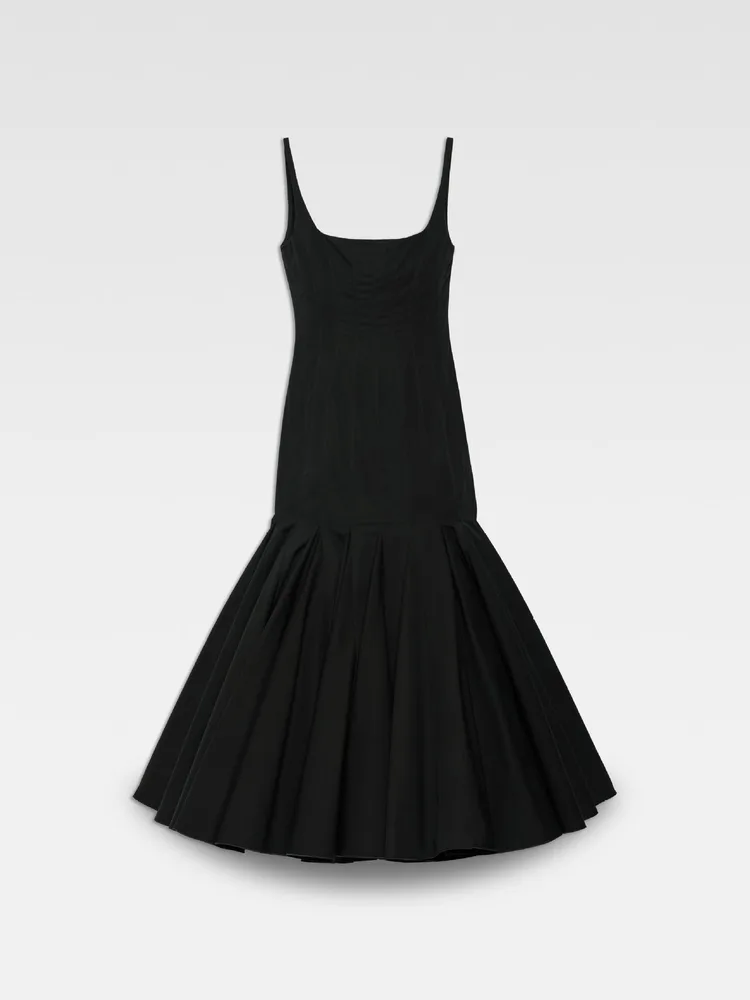 European American And French Style Sling Dress - Black