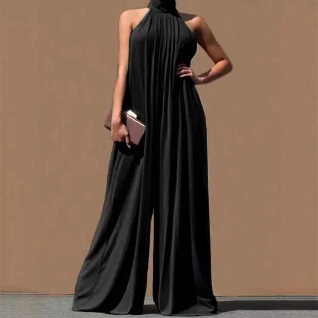 Casual Chiffon Sleeveless Women's Clothing Loose Sexy Temperament Jumpsuit Black - Shop at LoveMi
