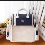 Japanese Style Transparent Colour Backpack Universal College Style Soft Girl - Blue